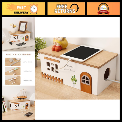 Wood cable management box - cable,