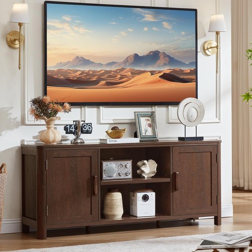 Farmhouse walnut tv stand - tv,