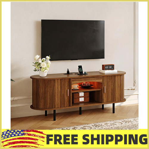 Fluted tv stand media - tv,