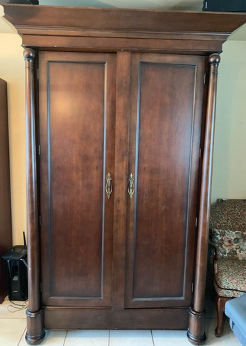 Walnut entertainment center - entertainment, tv